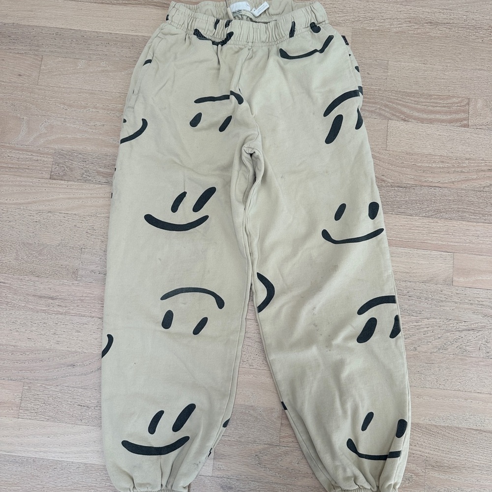 MOLO Kids Tan Smiley Face Joggers